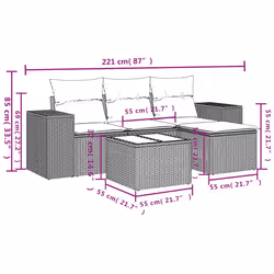 VidaXL 3222481 banc de jardin Rotin, Verre trempé - Vue supplémentaire 8