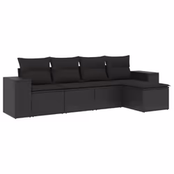 VidaXL 3222484, Noir, Rotin, Acier, 110 kg, Adultes et enfants, 550 mm, 550 mm