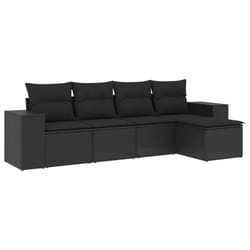 VidaXL 3222484 banc de jardin Rotin, Acier