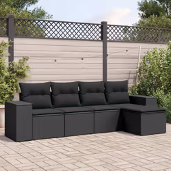 VidaXL 3222484 banc de jardin Rotin, Acier