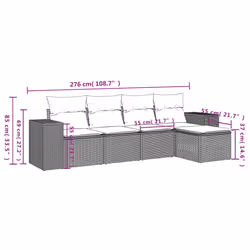 VidaXL 3222487 banc de jardin Rotin, Acier - Vue supplémentaire 7