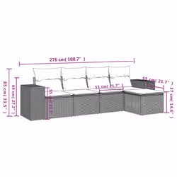 VidaXL 3222488 banc de jardin Rotin, Acier - Vue supplémentaire 7
