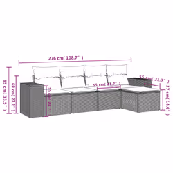 VidaXL 3222489 banc de jardin Rotin, Acier - Vue supplémentaire 7