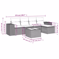 VidaXL 3222491 banc de jardin Rotin, Acier - Vue supplémentaire 8