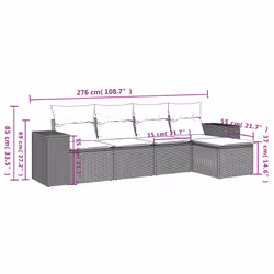 VidaXL 3222492 banc de jardin Rotin, Acier - Vue supplémentaire 8