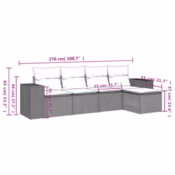 VidaXL 3222495 banc de jardin Rotin, Verre trempé - Vue supplémentaire 7