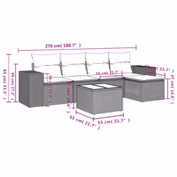 VidaXL 3222498 banc de jardin Rotin, Verre trempé - Vue supplémentaire 8