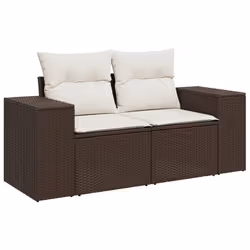 VidaXL 3222502 banc de jardin Rotin, Verre trempé