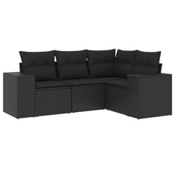 VidaXL 3222504 banc de jardin Rotin, Acier