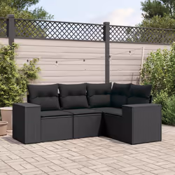 VidaXL 3222504 banc de jardin Rotin, Acier