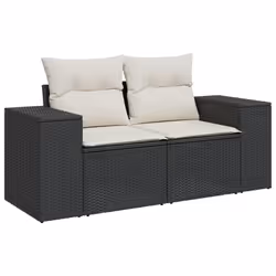 VidaXL 3222505 banc de jardin Rotin, Acier - Vue supplémentaire 4