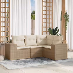 VidaXL 3222507 banc de jardin Rotin, Acier
