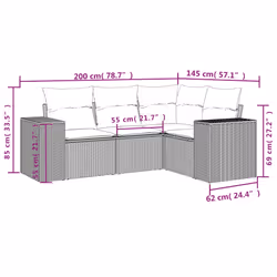 VidaXL 3222509 banc de jardin Rotin, Acier - Vue supplémentaire 7