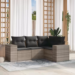 VidaXL 3222511 banc de jardin Rotin, Acier