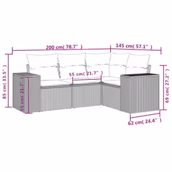 VidaXL 3222511 banc de jardin Rotin, Acier - Vue supplémentaire 7