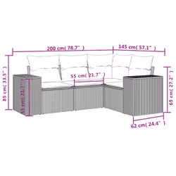 VidaXL 3222512 banc de jardin Rotin, Acier - Vue supplémentaire 7