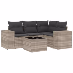 VidaXL 3222521, Gris foncé, Rotin, Verre trempé, 110 kg, Adultes et enfants, 550 mm, 550 mm