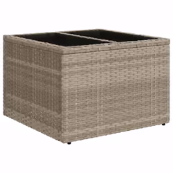 VidaXL 3222521 banc de jardin Rotin, Verre trempé