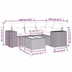 VidaXL 3222522 banc de jardin Rotin, Verre trempé - Vue supplémentaire 8