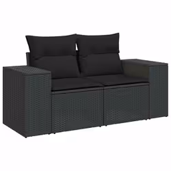 VidaXL 3222524 banc de jardin Rotin, Acier