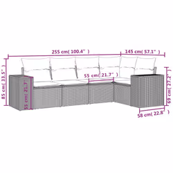 VidaXL 3222527 banc de jardin Rotin, Acier - Vue supplémentaire 7