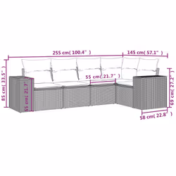 VidaXL 3222529 banc de jardin Rotin, Acier - Vue supplémentaire 7