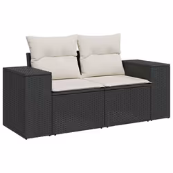 VidaXL 3222535 banc de jardin Rotin, Verre trempé