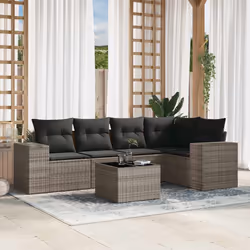 VidaXL 3222539 banc de jardin Rotin, Verre trempé