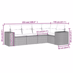 VidaXL 3222541 banc de jardin Rotin, Verre trempé - Vue supplémentaire 7
