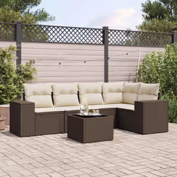 VidaXL 3222542 banc de jardin Rotin, Verre trempé