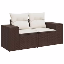 VidaXL 3222542 banc de jardin Rotin, Verre trempé