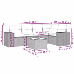 VidaXL 3222542 banc de jardin Rotin, Verre trempé - Vue supplémentaire 8