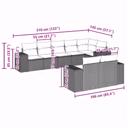 VidaXL 3222831 ensemble de meubles de jardin - Vue supplémentaire 7