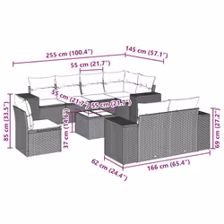 VidaXL 3222841 ensemble de meubles de jardin - Vue supplémentaire 8