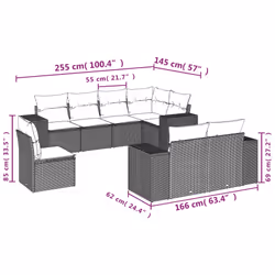 VidaXL 3222845 ensemble de meubles de jardin - Vue supplémentaire 7