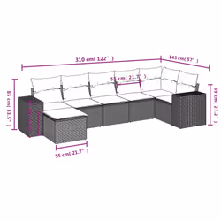 VidaXL 3222874 ensemble de meubles de jardin - Vue supplémentaire 8
