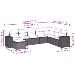 VidaXL 3222969 ensemble de meubles de jardin - Vue supplémentaire 8