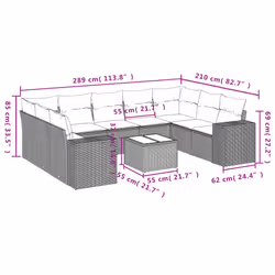 VidaXL 3222995 ensemble de meubles de jardin - Vue supplémentaire 8