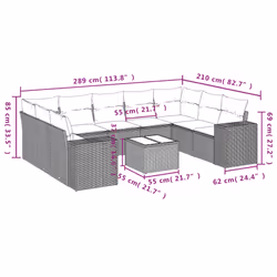VidaXL 3223008 ensemble de meubles de jardin - Vue supplémentaire 8