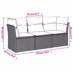VidaXL 3217205 ensemble de meubles de jardin