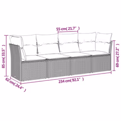 VidaXL 3217229 ensemble de meubles de jardin