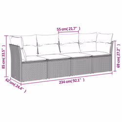 VidaXL 3217233 ensemble de meubles de jardin