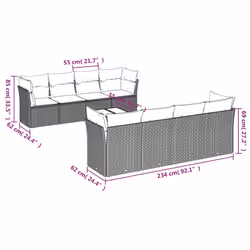 VidaXL 3217312 ensemble de meubles de jardin