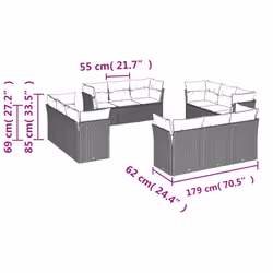 VidaXL 3217325 ensemble de meubles de jardin