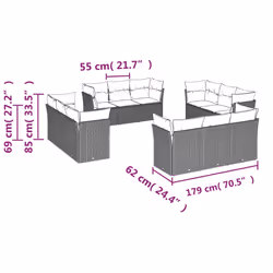 VidaXL 3217328 ensemble de meubles de jardin