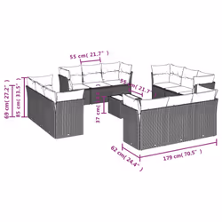 VidaXL 3217336 ensemble de meubles de jardin