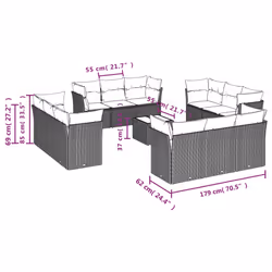 VidaXL 3217338 ensemble de meubles de jardin