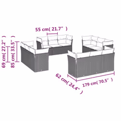 VidaXL 3217339 ensemble de meubles de jardin