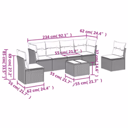 VidaXL 3217376 ensemble de meubles de jardin