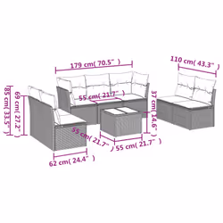 VidaXL 3217415 ensemble de meubles de jardin